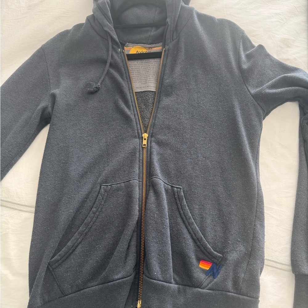 Aviator Nation Gray Zip-Up Hoodie. Women’s XS.